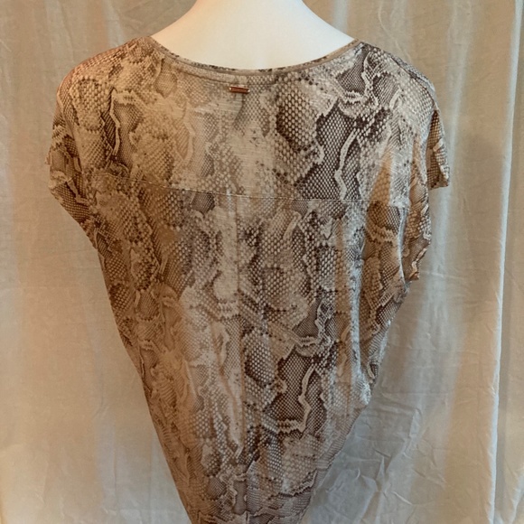 LAST CHANCE! White House Black Market Snake Skin Tunic Blouse - Picture 2 of 3